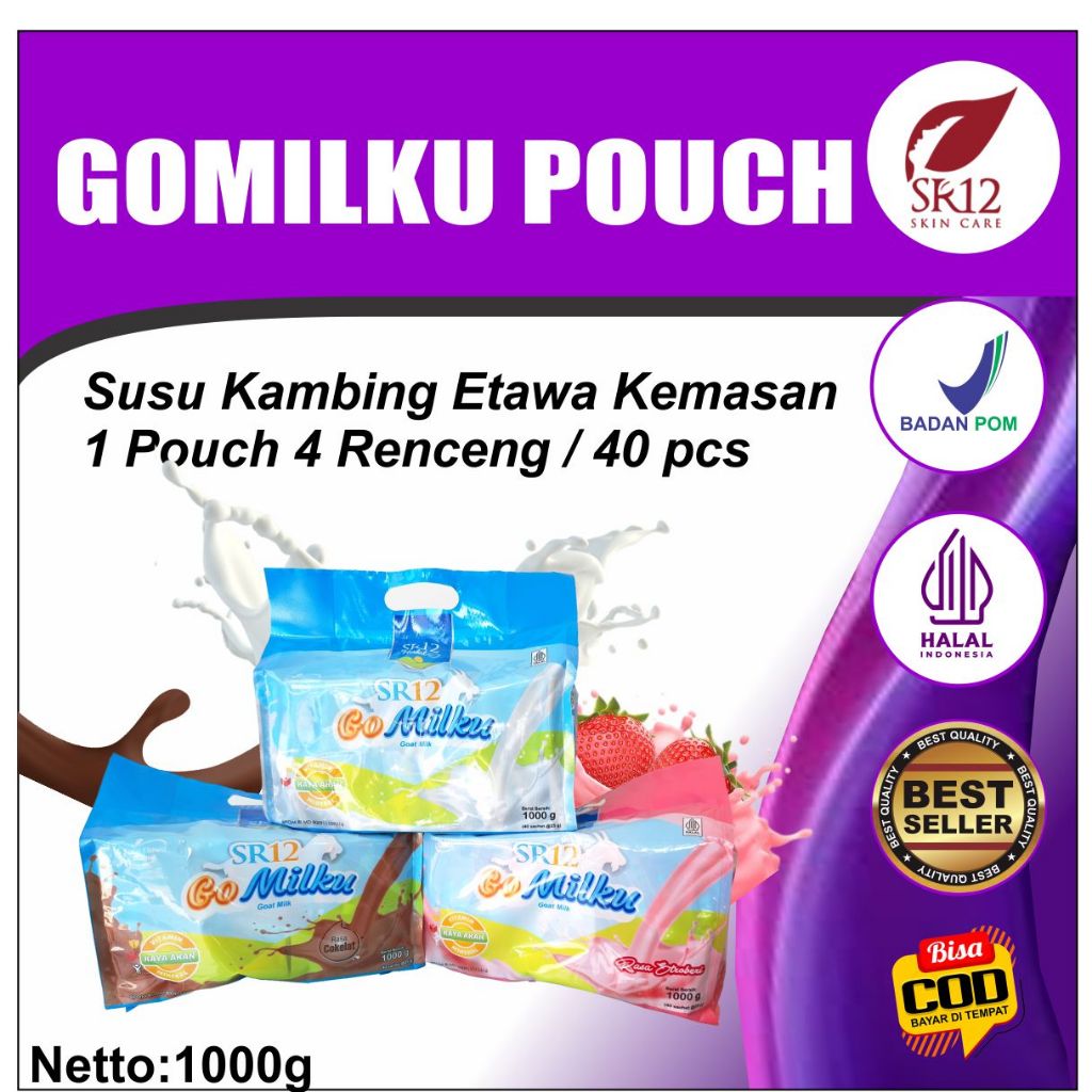 

Gomilku SR12 Susu Kambing Etawa Premium | Kemasan Sachet/Renceng /Pouch | Gomilku Susu Bubuk | Gomilku Susu Kesehatan Untuk Anak-Anak, Dewasa & Orang tua