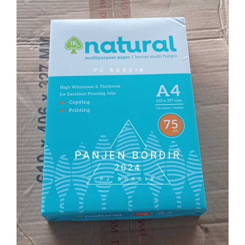 

KERTAS HVS A4 NATURAL 75 GRAM