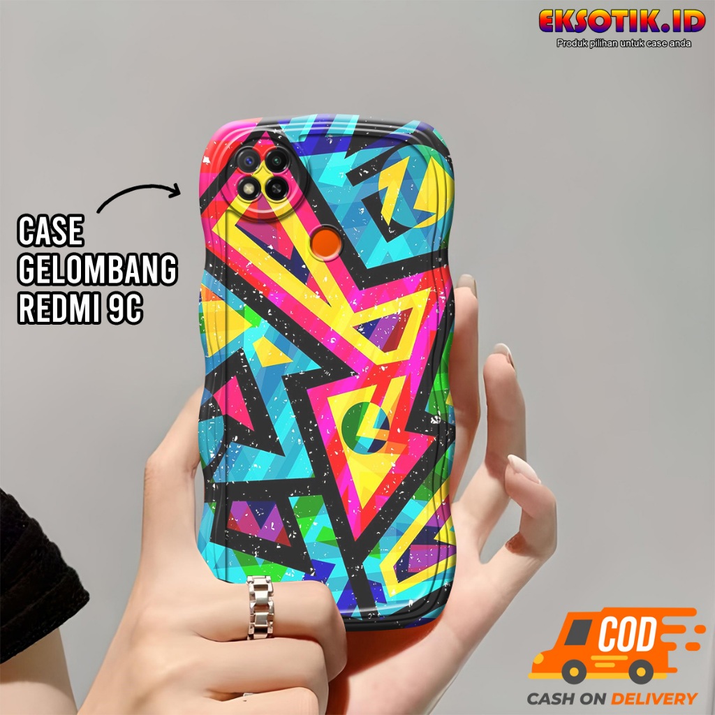 Case Xiaomi Redmi 9c Gelombang - Casing Xiaomi Redmi 9c  - Silikon Xiaomi Redmi 9c  - Softcase Xiaom