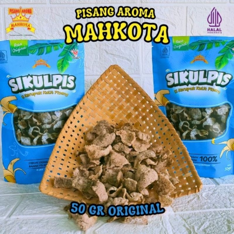 

Mahkota SIKULPIS (SI Kerupuk Kulit Pisang) 50g