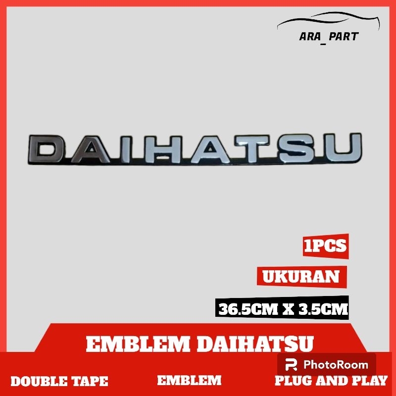 1PCS EMBLEM TULISAN DAIHATSU ORIGINAL/EMBLEM MOBIL DAIHATSU/EMBLEM DAIHATSU