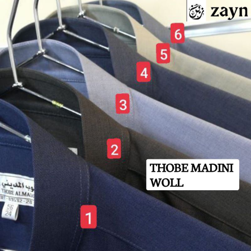 Jubah Saudi Thobe Almadini WOLL (BAHAN WOLL TEBAL BERKUALITAS)