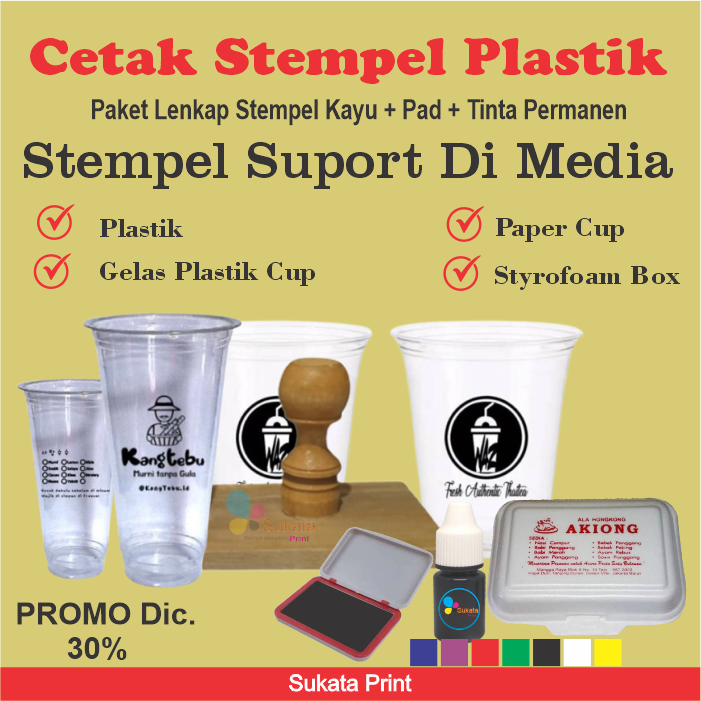 

Stempel Plastik Sterofoam Permanen anti air I stempel Permanen Kayu