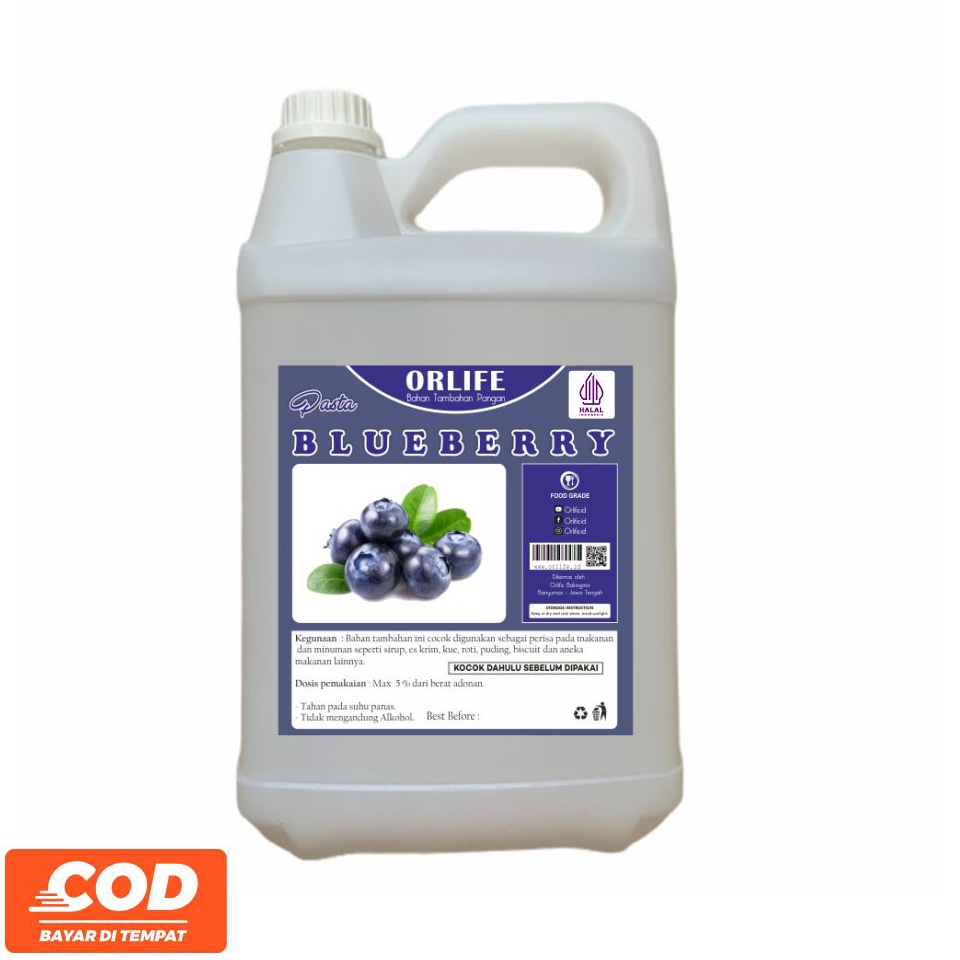 

IJL333 Terlaku Pasta Rasa Blueberry 5 Kg Orlife