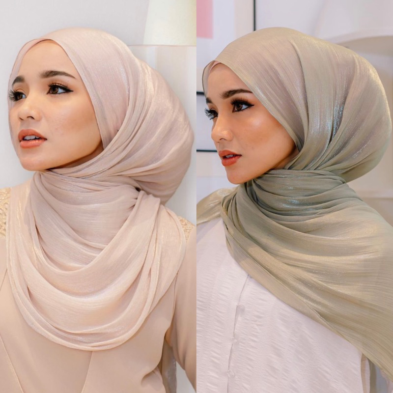 Pashmina Shimmer Raya Luxury Shiny Shawl Silk Pashmina Shimmer Silk Youryou/Pasmina Shimmer Silk/Ara