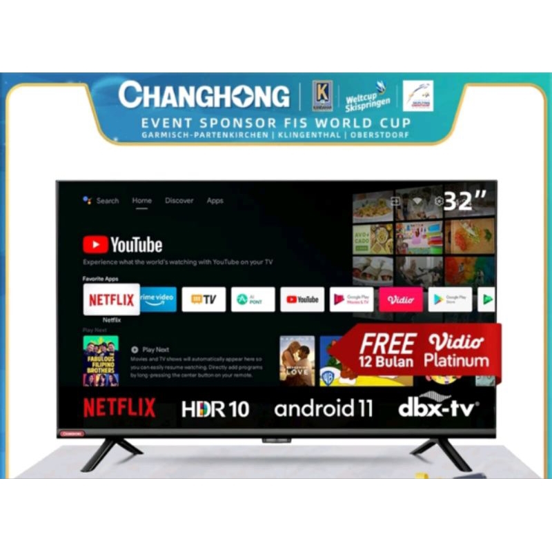 LED tv canghong 32 inc android frameles