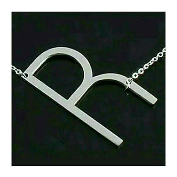RRL519 MURAH LEBAY kalung huruf titanium gisel silver 925  love COD