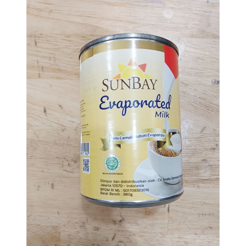 

SUNBAY EVAPORATED MILK 380gr/SUSU EVAPORASI SUNBAY