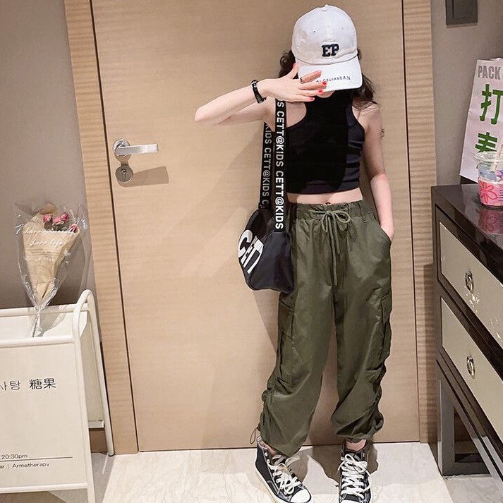 IES311 Bagus JEWELS KIDS NARA ARMY SPORTY SETSETELAN BAJU CROP TOP ANAK TANGGUNG IMPORTSETELAN CELAN