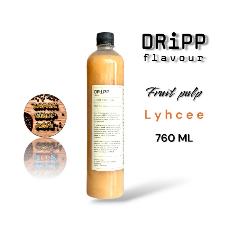 

Dripp Lychee fruit pulp 760 ml - Lychee puree - Sirup minuman ala cafe premium