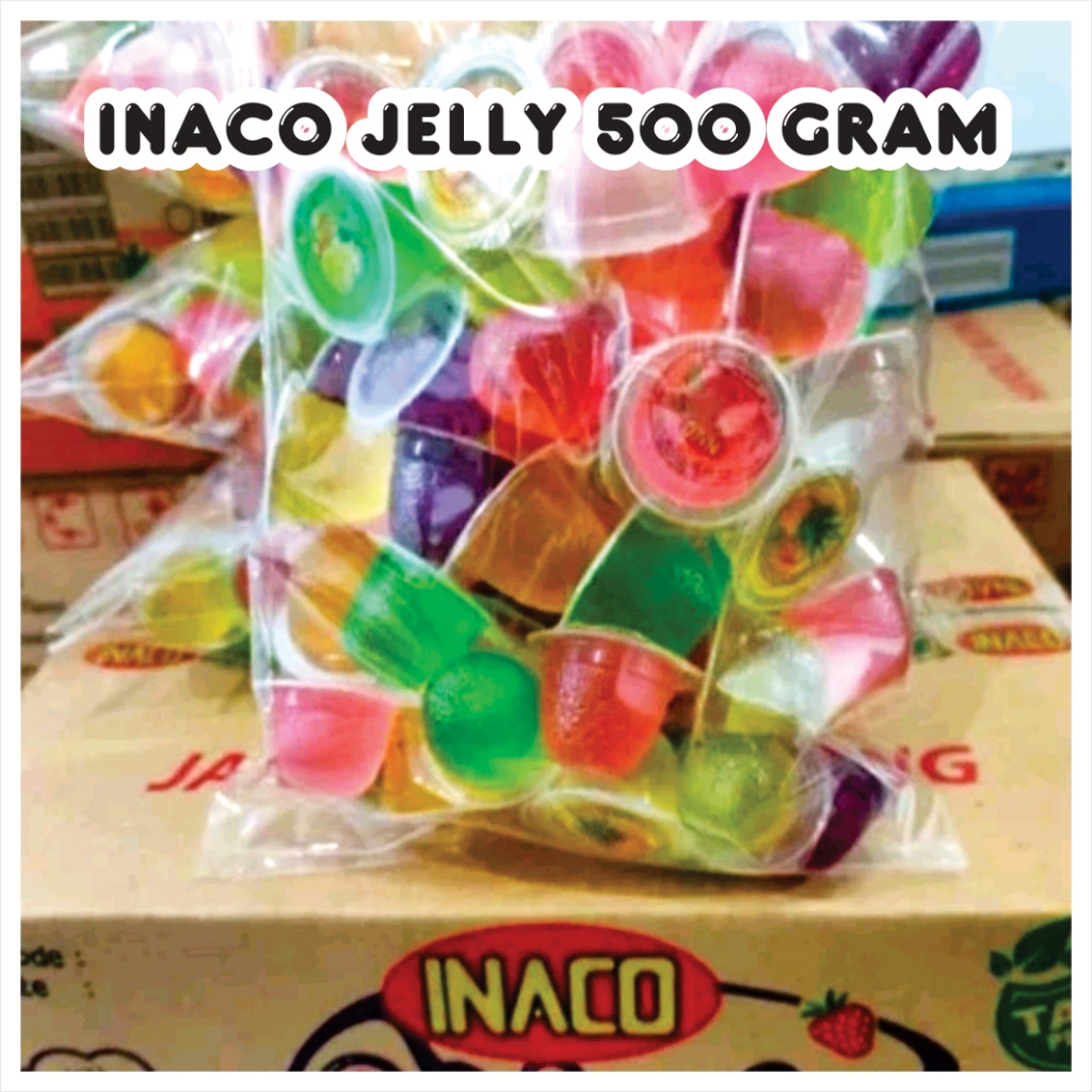 

Inaco Jelly 500 Gram Rasa Mix | Jeli Aneka Rasa dengan Nata De Coco