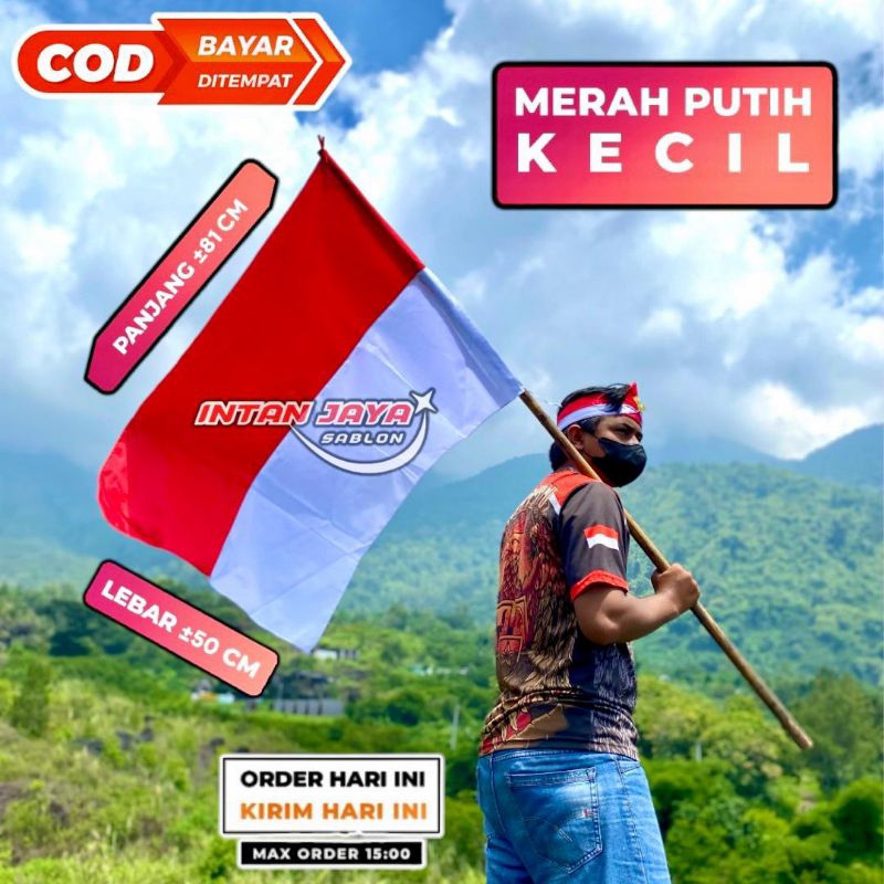 BENDERA MERAH PUTIH UKURAN KECIL/ BENDERA MERAH PUTIH MURAH