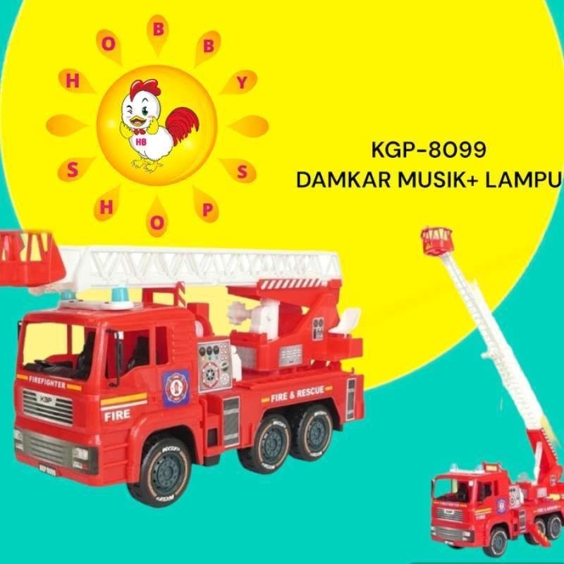 KEN - Mainan Mobil Pemadam Damkar B/O Sirine Jumbo KGP 8099