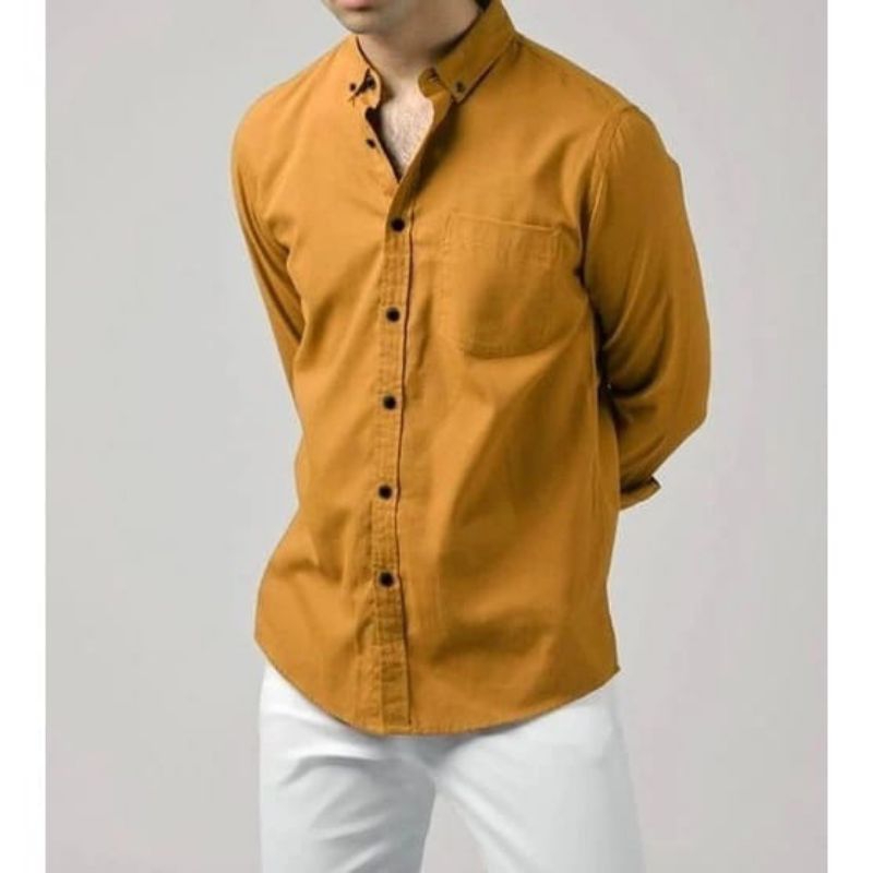 Baju kemeja polos uniqlo semi kemeja lengan panjang uniqlo