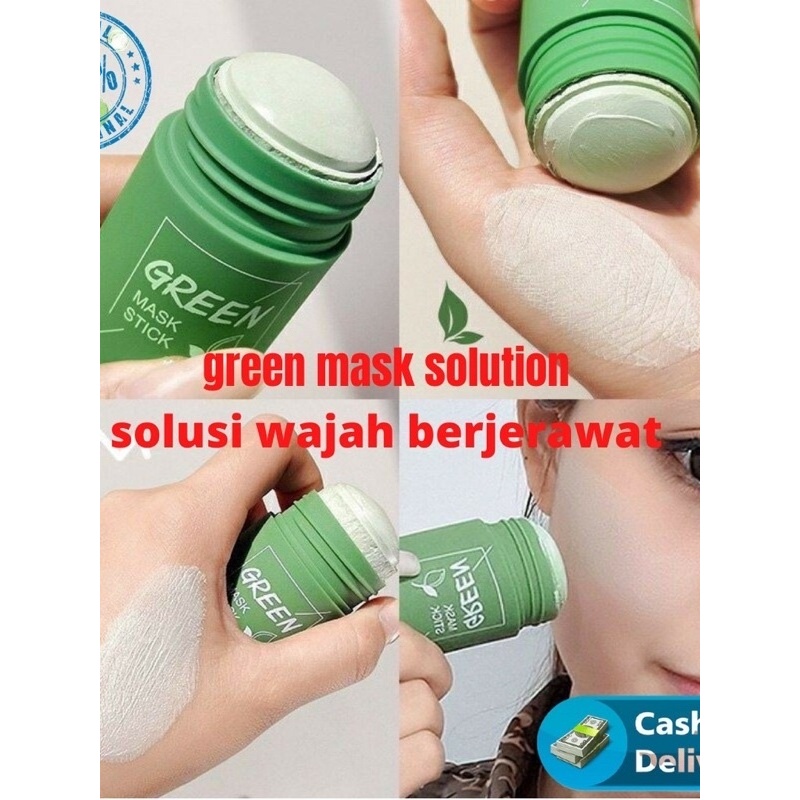 Green Mask Stick Original 100% / Meidian Green Mask Stick / Masker Green Tea / Green Mask Stik / 100
