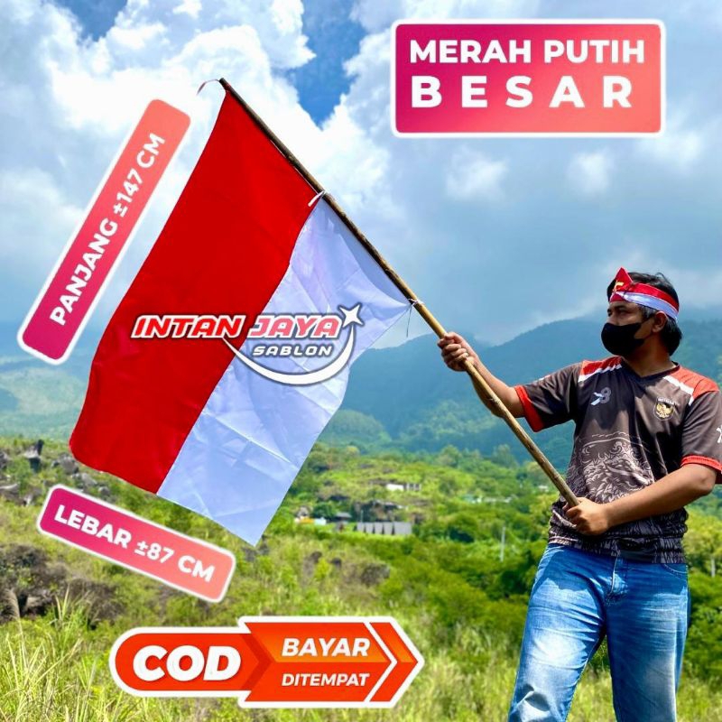 BENDERA MERAH-PUTIH UKURAN 150×100 BESAR/BENDERA INDONESIA