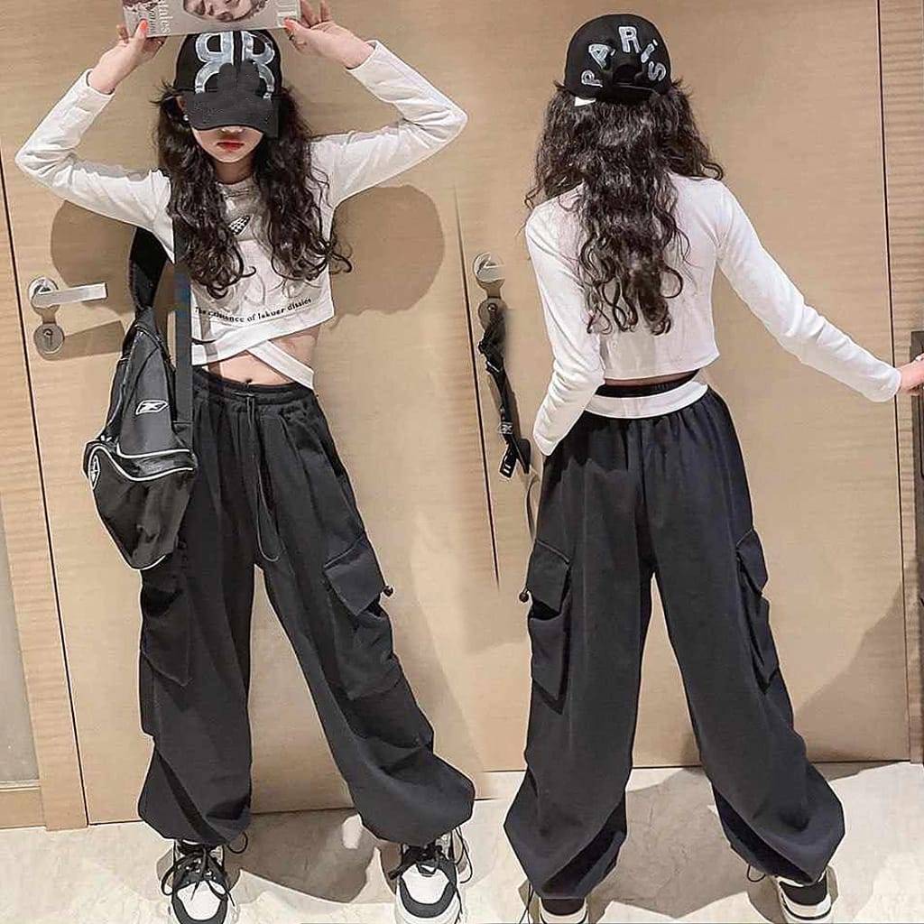 WALTERS CARGO PANTS Celana Panjang Anak Cewek Bawahan Anak Unisex Celana Cargo Anak Celana Cargo Kor