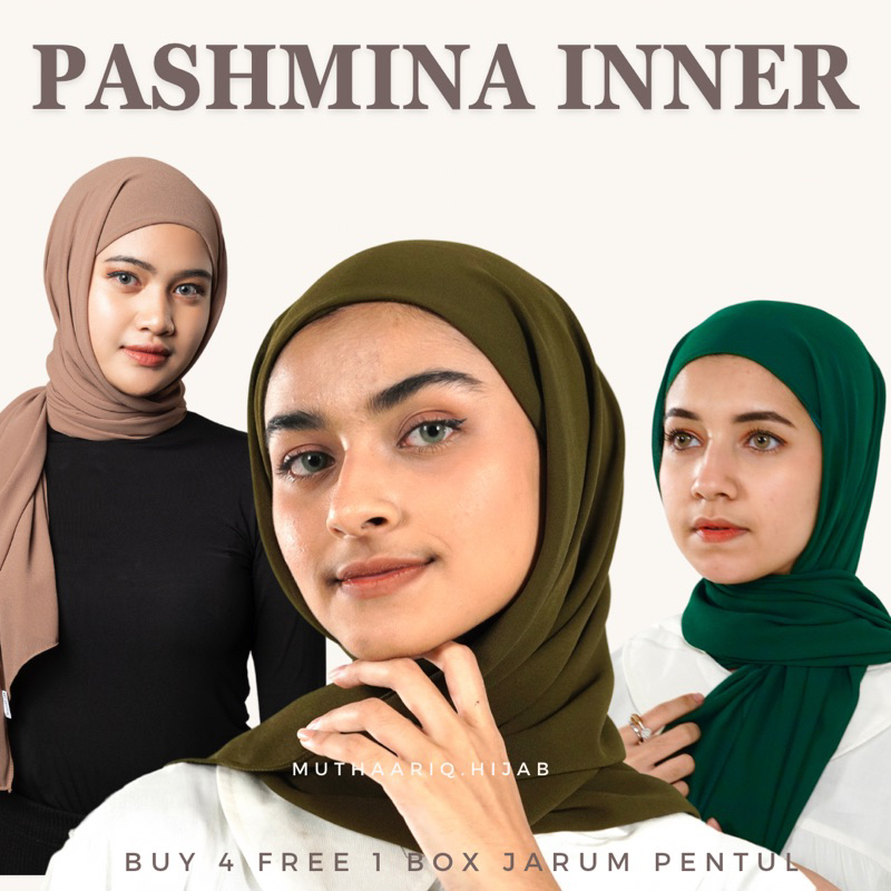 Pashmina Inner ceruty babydoll 2in1|| Hijab Pashmina instant ceruti || Jilbab pashmina inner