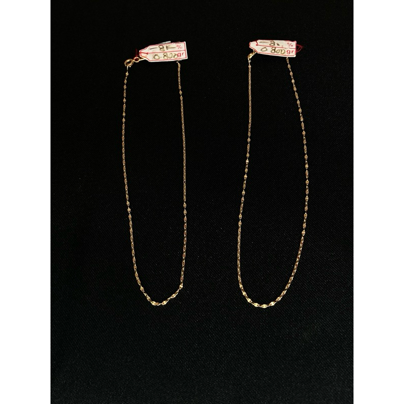 Perhiasan Gelang Kaki Emas Asli kadar 420% 9K