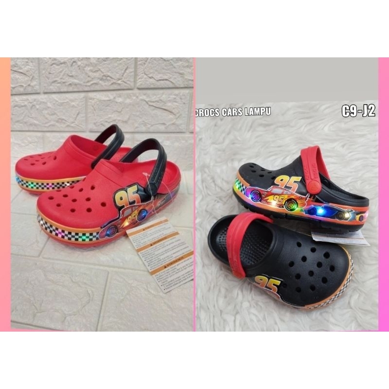 CROCS CARS LED KIDS SANDAL LAMPU ANAK ANAK