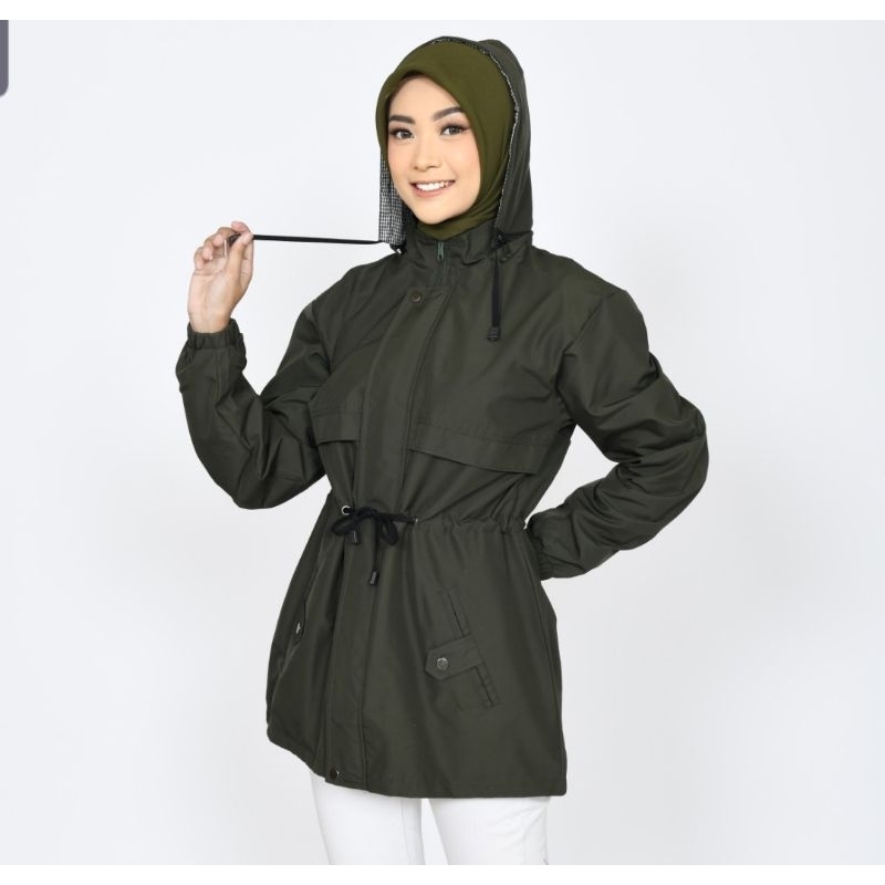 Jaket parka wanita BALERY by THIAGO bahan parasut zn ukuran allsize