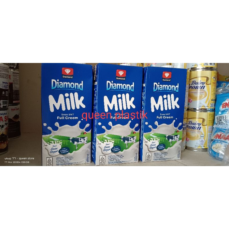 

Susu UHT diamond full cream 1 liter ( INSTANT/SAMEDAY)