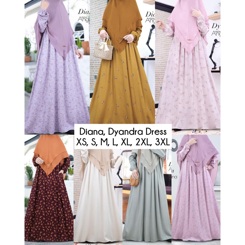 Dyandra Dress Diana Dress Atelier Angelina Angel XS, S, M, L, XL, 2XL, 3XL Geranium Primerose Maflo 