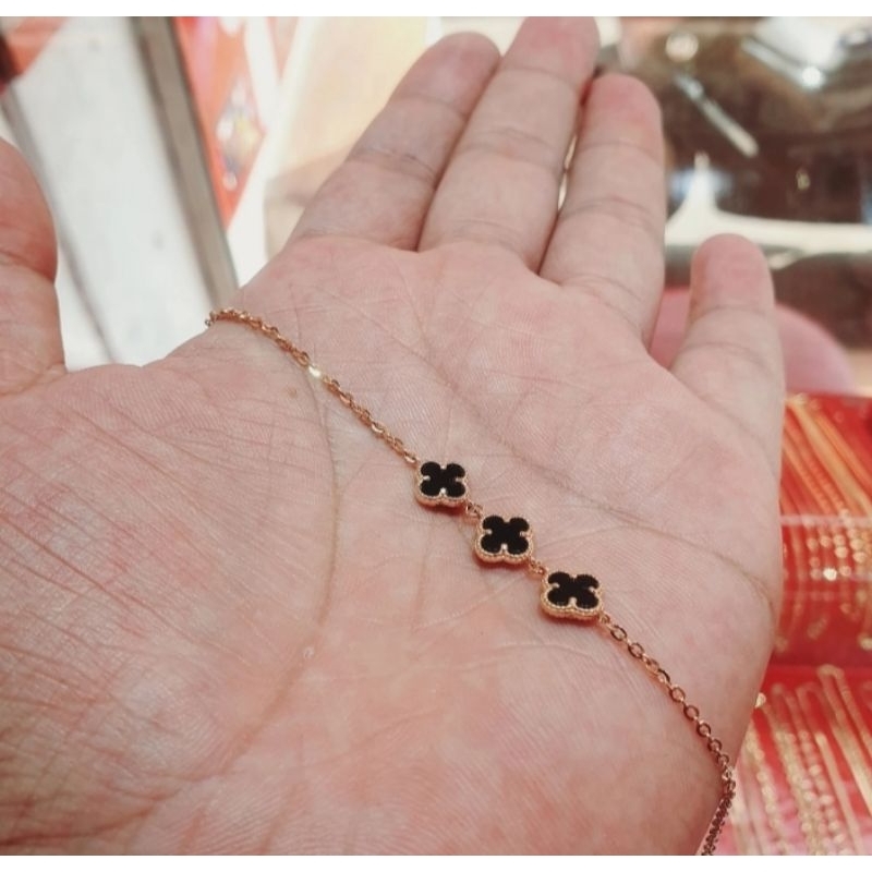 Gelang Vancleef Wanita Emas Asli Kadar 375