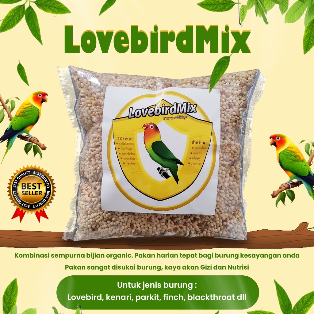 MILET LOVEBIRD MIX IMPORT pakan burung biji organic milet campur