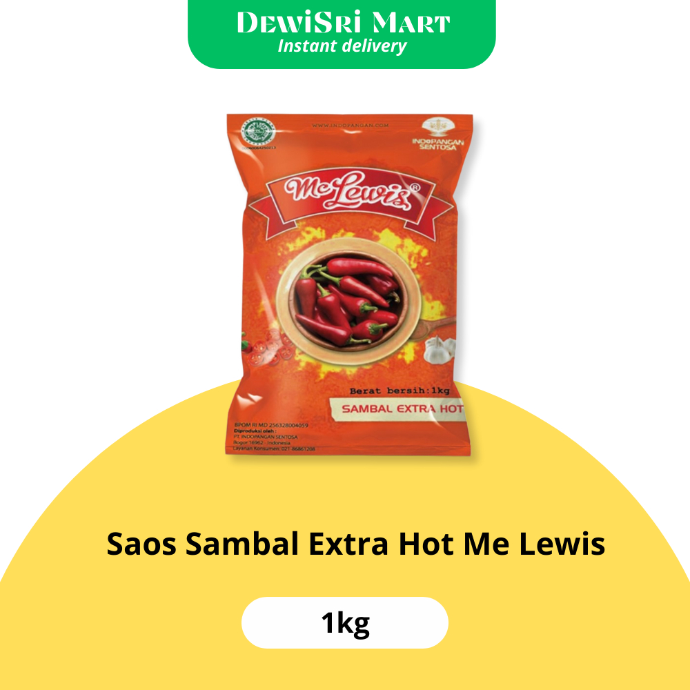 

Saos Sambal Extra Hot Me Lewis 1kg - Dewi Sri Mart