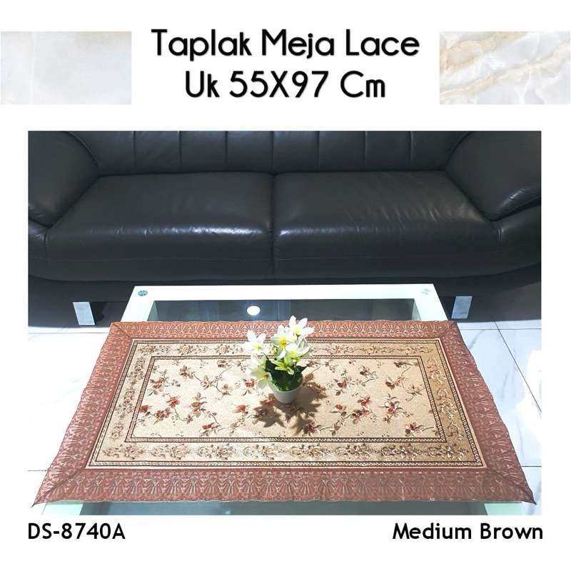 Taplak Meja Lace Plastik Jumbo ukuran 55x97 Cm / Taplak Meja Viral / Taplak Meja Kekinian Ready Maka