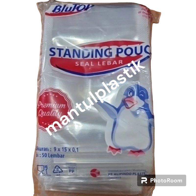 Standing Pouch 9x15 Double Seal / Plastik Standing Pouch Klip Berdiri 9x15 Isi 50 Lembar