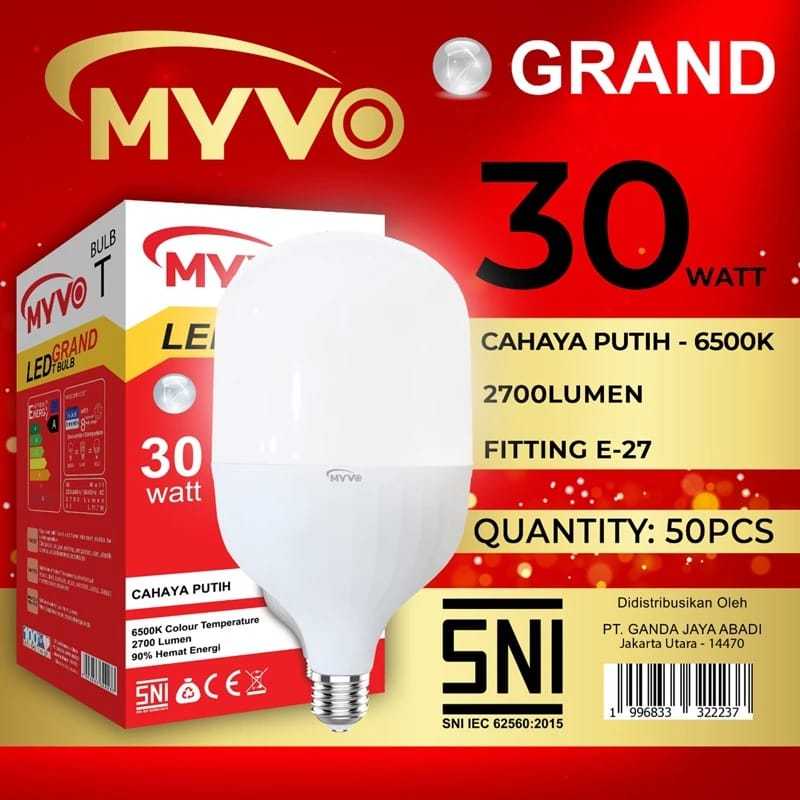 MYVO GRAND LAMPU LED PUTIH T BULB 30 WATT