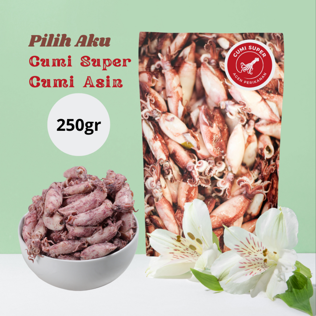 

CUMI SUPER Kering Kualitas Terjamin, Cumi Asin berkualitas Super 250gr