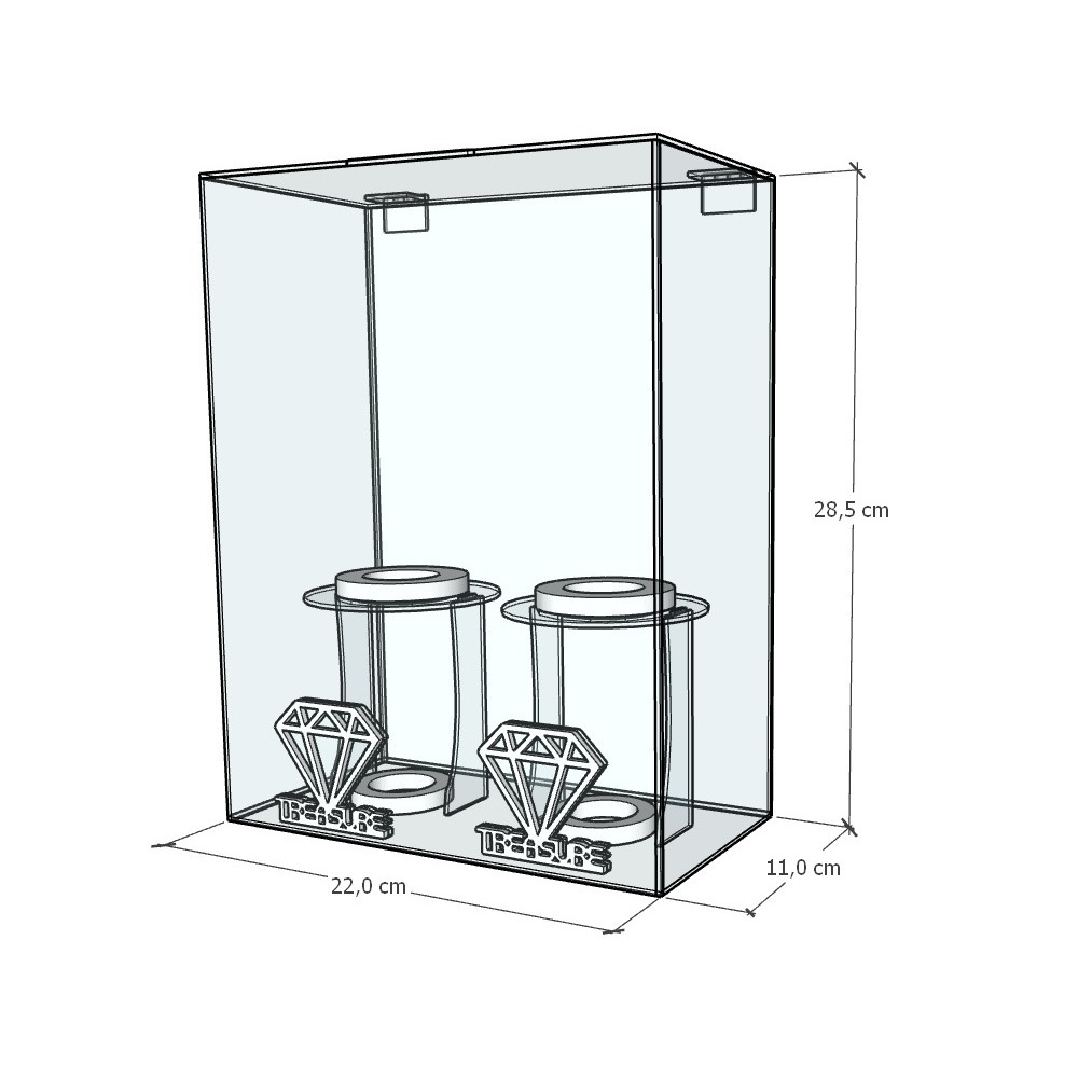 Lightstick Treasure Isi 2 / Box Akrilik Treasure / Rak Lightstick Treasure
