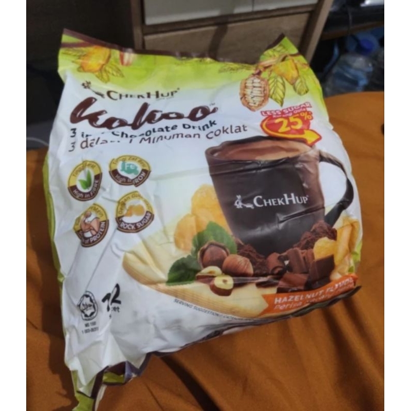 

Chek Hup kokoo chocelate with Hazelnut malaysia / minuman instant 3 in 1