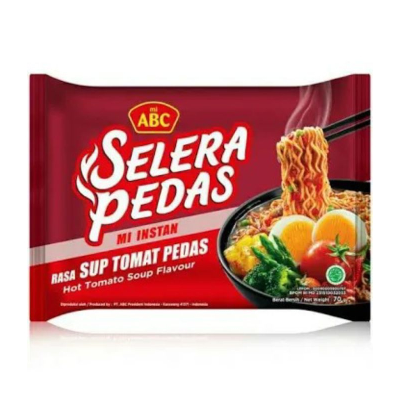 

Mie ABC Selera Pedas Sup Tomat Pedas