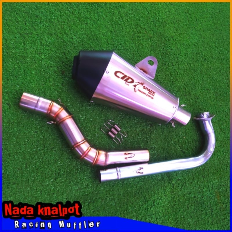 KNALPOT BEAT CLD SHARK D38MM / KNALPOT MIO SPORTY / MIO GT / BEAT KARBU / BEAT NEW / SCOOPY / VARIO 