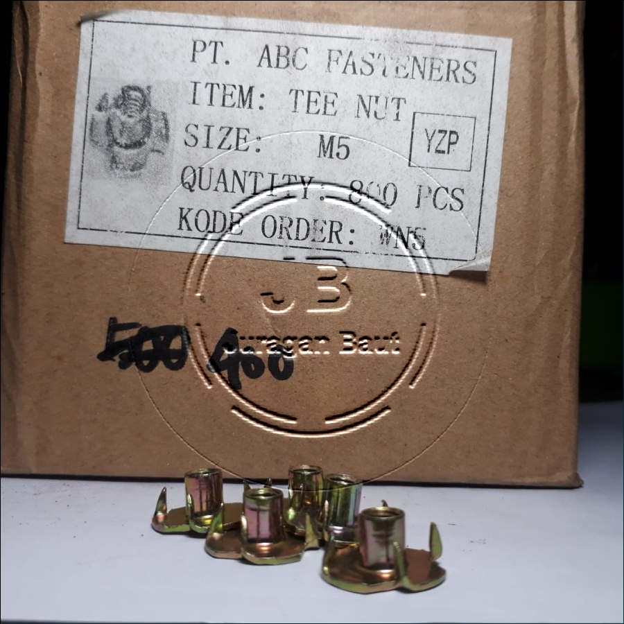 MUR CAKAR M5 TEE NUT M5 T NUT M5 MUR FURNITURE KNOCKDOWN SEPEAKER SPEKER SEPEKER DIAMETER LUBANG 5MM