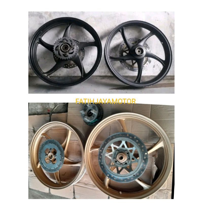Velg Velek depan belakang Minerva fulset Lebar blakang 2,15 depan Lebar 1,85 ring 17