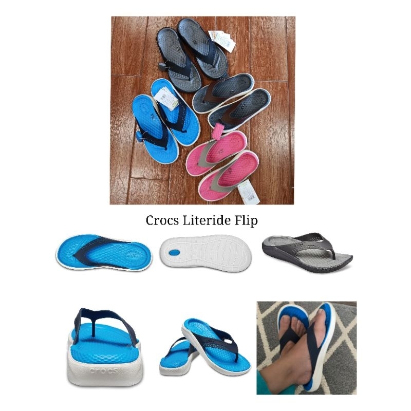 CROCS LITERIDE FLIP UNISEX SANDAL JEPIT PRIA WANITA
