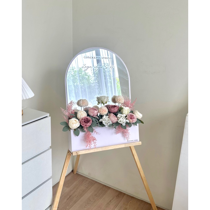 MIRROR FLOWER BOX | PREMIUM FLOWER BOX | FLOWER BOX SIGN
