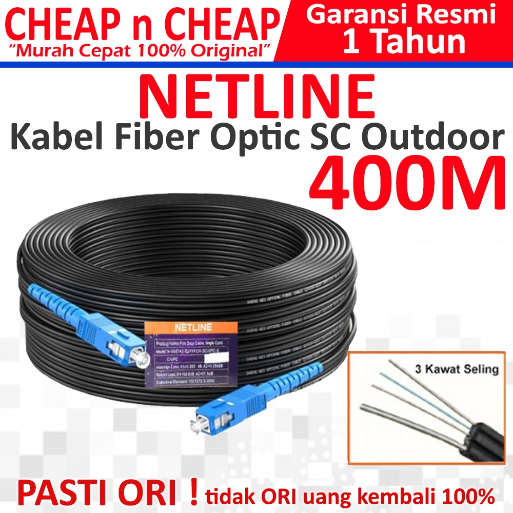 Kabel Fiber Optic 400 Meter SC Outdoor Optik FO 400M 400meter 400 m