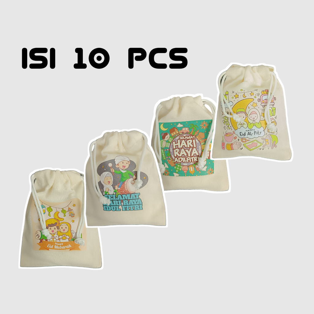 

RK Amplop Lebaran 2025 Unik Lucu Tas Dompet Pouch Serut Mini Idul Fitri Karakter 10 pcs