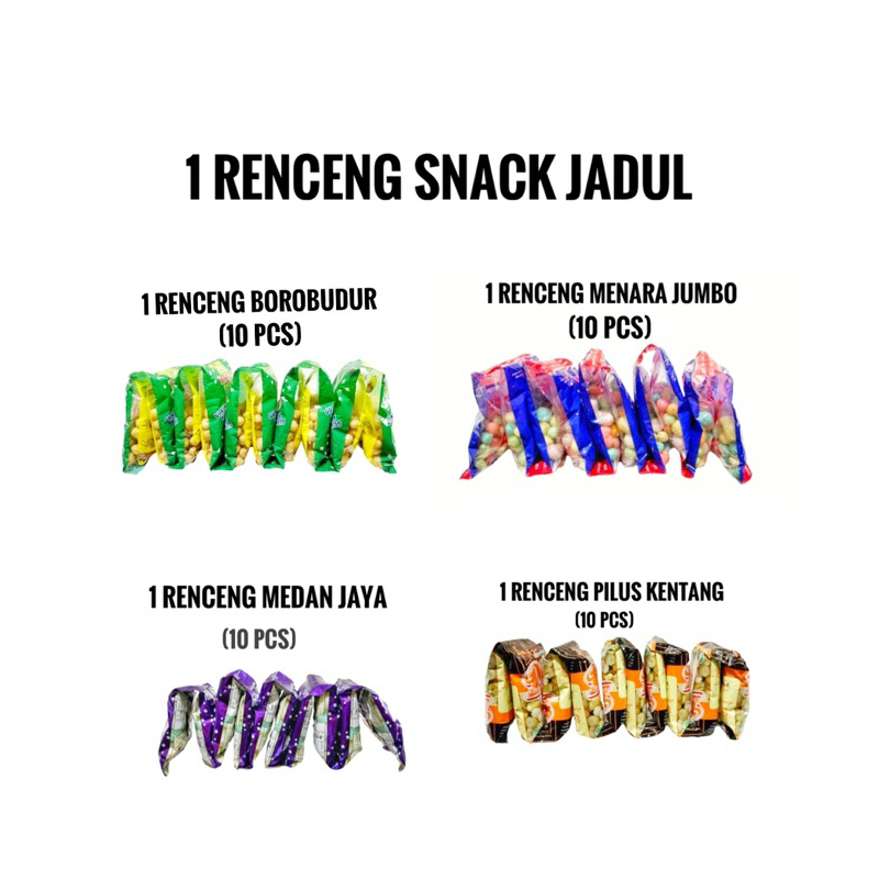 

1 RENCENG SNACK JADUL (10PCS)