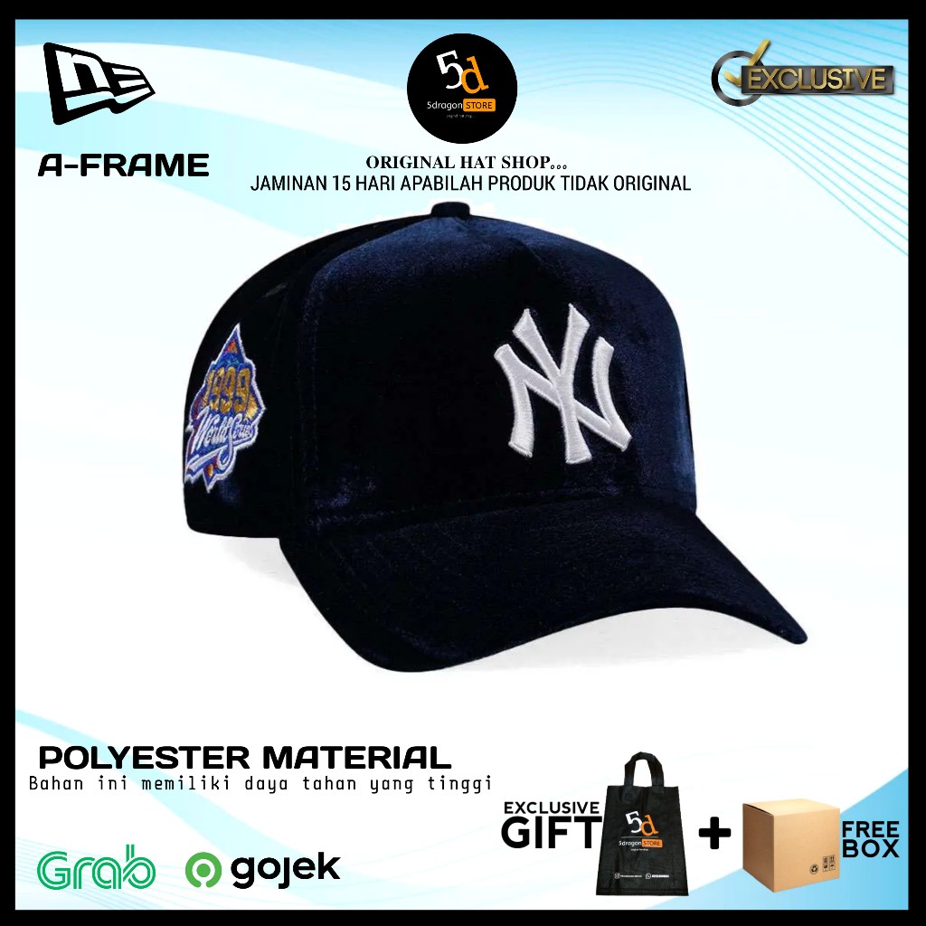 TOPI NEW ERA ORIGINAL AFRAME NEW YORK YANKEES WORLD SERIES 1999 NAVY VELVET