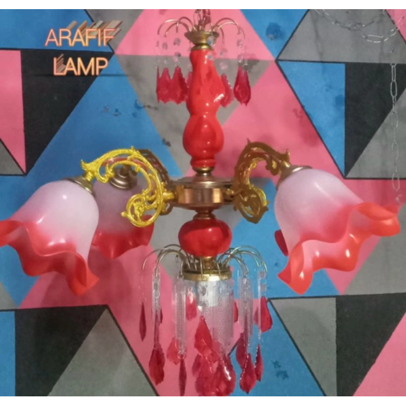 RK lampu hias gantung/lampu hias gantung 4bohlam/lampu hias