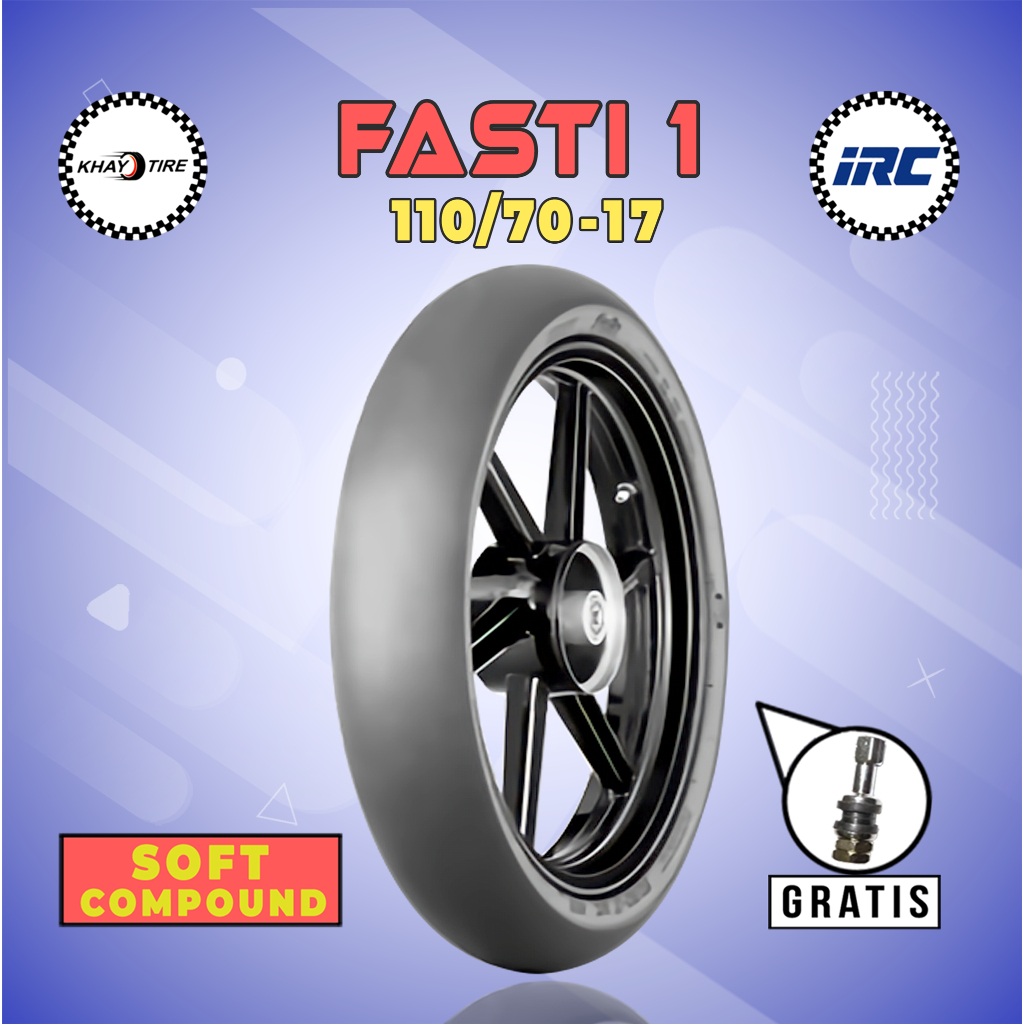 Ban Motor Slick IRC FASTI 1 110/70 Ring 17 Tubeless