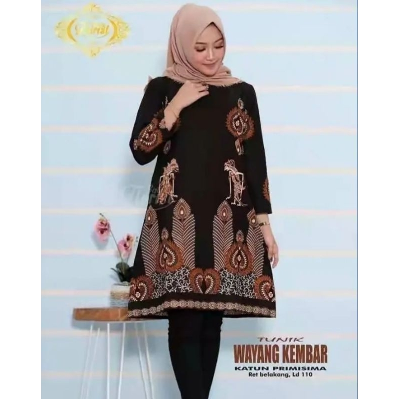 tunik motif wayang kembar