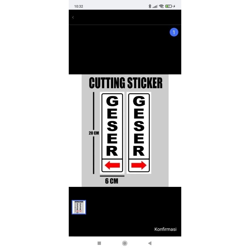 

cutting stiker pintu geser kiri dan kana